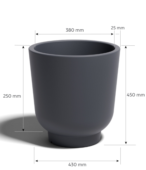 Nowoczesna donica do ogrodu Stevio wymiary